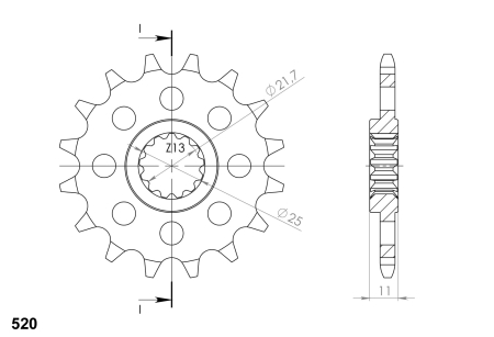 Pinion fata SUPERSPROX 16T, 520 [1]