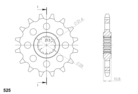 Pinion fata SUPERSPROX 16T, 525 [1]
