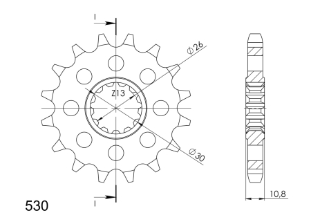 Pinion fata SUPERSPROX 16T, 530 [1]