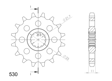 Pinion fata SUPERSPROX 16T, 530 [1]