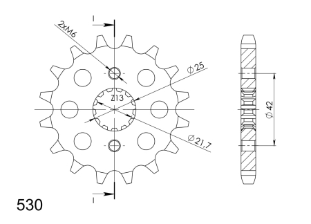 Pinion fata SUPERSPROX 18T, 530 [1]