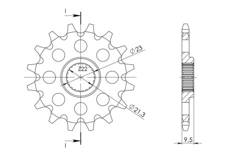 Pinion fata SUPERSPROX STEALTH 15T, 520 [1]