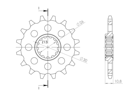 Pinion fata SUPERSPROX STEALTH 16T, 520 [1]