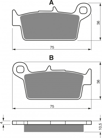 Placute frana - Placute de frana GOLDFREN S33 STREET