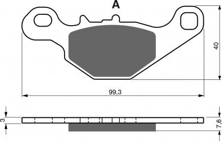 Placute frana - Placute de frana GOLDFREN S33 OFF-ROAD Spate