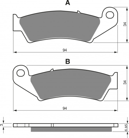 FRANA - Placute de frana GOLDFREN S33 OFF-ROAD FRONT