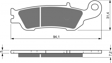 Placute frana - Placute de frana GOLDFREN S33 OFF-ROAD FRONT