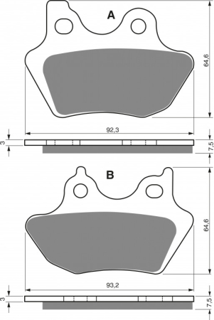 Placute frana - Placute de frana GOLDFREN S33 STREET FRONT