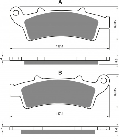 Placute frana - Placute de frana GOLDFREN AD OFF-ROAD FRONT