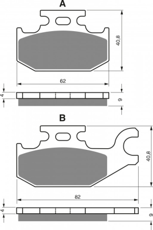 Placute frana - Placute de frana GOLDFREN AD OFF-ROAD FRONT