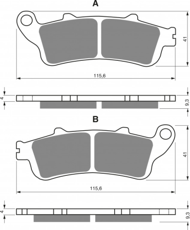 Placute frana - Placute de frana GOLDFREN S33 STREET FRONT