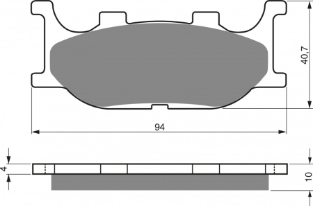 Placute frana - Placute de frana GOLDFREN S33 STREET FRONT