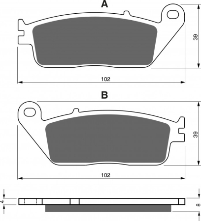 Placute frana - Placute de frana GOLDFREN S33 STREET FRONT