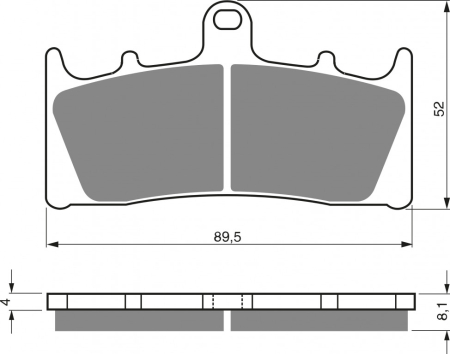 Placute frana - Placute de frana GOLDFREN GP6