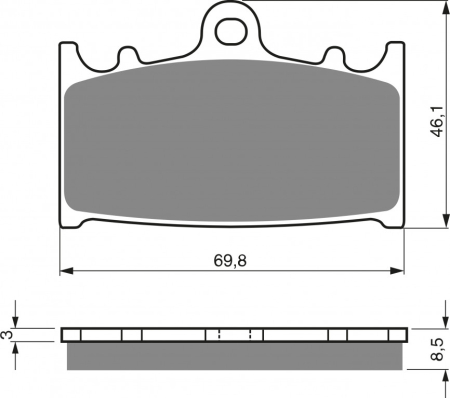 Placute frana - Placute de frana GOLDFREN S33 STREET FRONT