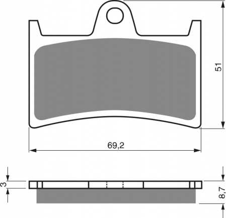 FRANA - Placute de frana GOLDFREN GP6