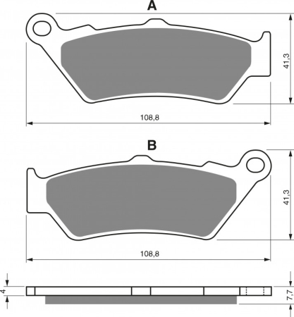 Placute frana - Placute de frana GOLDFREN S33 STREET FRONT