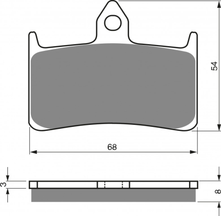 Placute frana - Placute de frana GOLDFREN S33 STREET FRONT