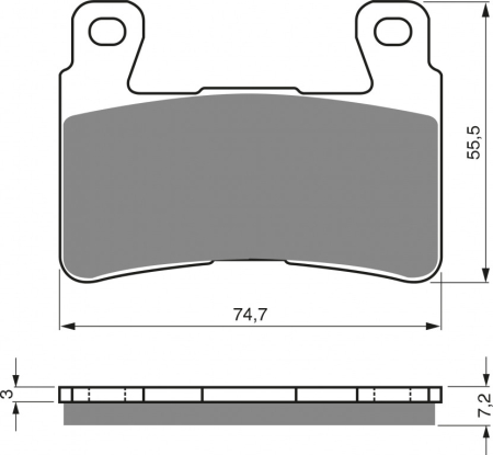 FRANA - Placute de frana GOLDFREN GP6