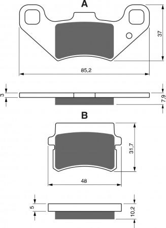 FRANA - Placute de frana GOLDFREN K5