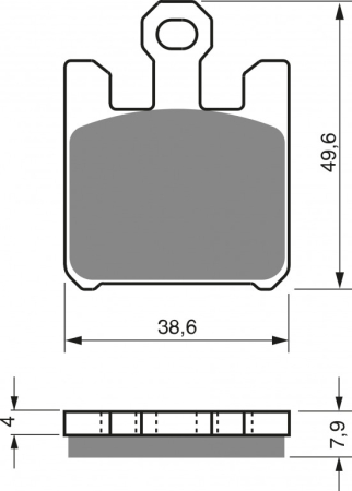 Placute frana - Placute de frana GOLDFREN S33 STREET FRONT (1 set = 4 pcs)
