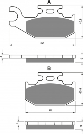 Placute frana - Placute de frana GOLDFREN K5
