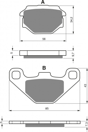 FRANA - Placute de frana GOLDFREN K5