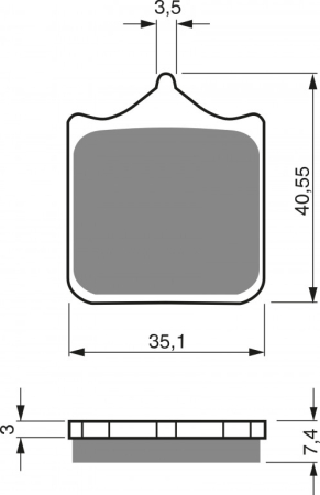 FRANA - Placute de frana GOLDFREN GP6 (1 set = 4 pcs)