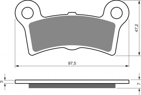 Placute frana - Placute de frana GOLDFREN S3 (1 set = 4 pcs)