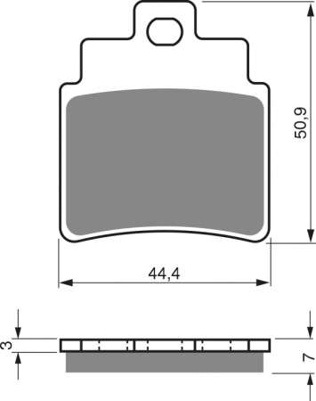 FRANA - Placute de frana GOLDFREN K5 (1 set = 4 pcs)