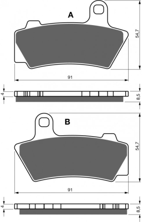 Placute frana - Placute de frana GOLDFREN S3