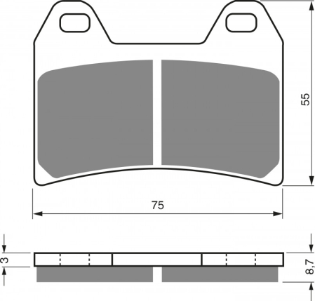 FRANA - Placute de frana GOLDFREN GP6