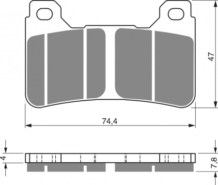 FRANA - Placute de frana GOLDFREN GP6