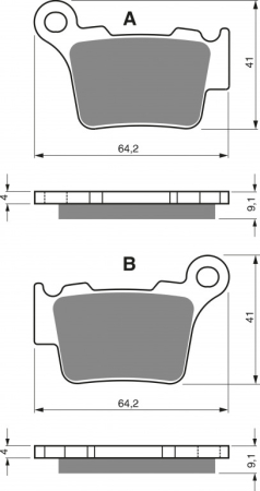Placute frana - Placute de frana GOLDFREN S33 OFF-ROAD Spate