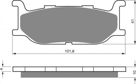 Placute frana - Placute de frana GOLDFREN S33 STREET FRONT