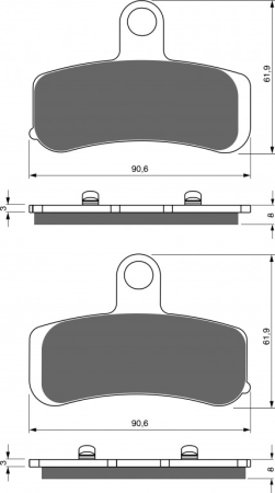 FRANA - Placute de frana GOLDFREN S33 STREET FRONT