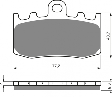 Placute frana - Placute de frana GOLDFREN S33 STREET FRONT