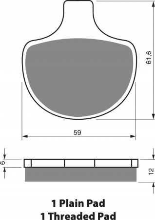 Placute frana - Placute de frana GOLDFREN S33 STREET FRONT
