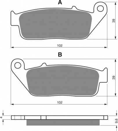 Placute frana - Placute de frana GOLDFREN S33 STREET FRONT