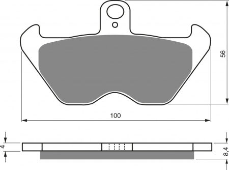 Placute frana - Placute de frana GOLDFREN S33 STREET FRONT