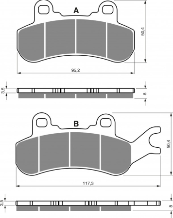 FRANA - Placute de frana GOLDFREN S33 OFF-ROAD FRONT