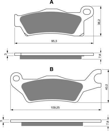 Placute frana - Placute de frana GOLDFREN S3