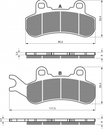 FRANA - Placute de frana GOLDFREN S33 OFF-ROAD FRONT