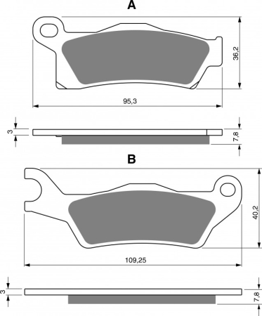 Placute frana - Placute de frana GOLDFREN S3