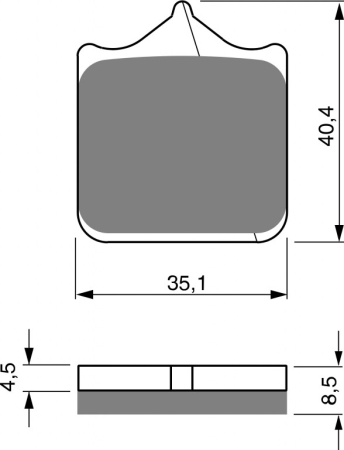 FRANA - Placute de frana GOLDFREN GP6 (1 set = 4 pcs)
