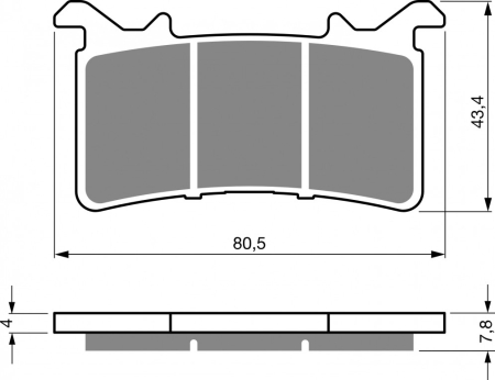 FRANA - Placute de frana GOLDFREN S33 STREET FRONT