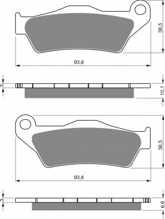 FRANA - Placute de frana GOLDFREN S33 STREET Spate