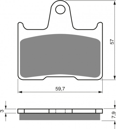 FRANA - Placute de frana GOLDFREN S33 STREET Spate