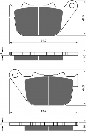 FRANA - Placute de frana GOLDFREN S33 STREET Spate