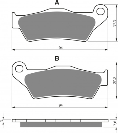 FRANA - Placute de frana GOLDFREN S33 STREET Spate
